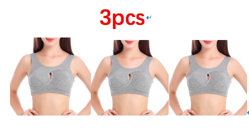 Plus Size Women Bra Ladies Cotton Quake-Proof Underwear Sleep Tops No Buckles Non Wire Lingerie With Removable Padded