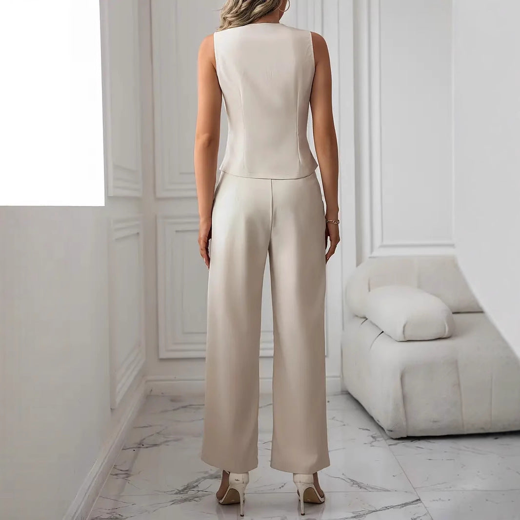 Women's Fashion Casual Vest Suit Pants Suit