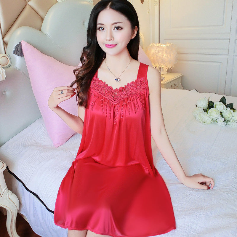 Summer Sling Loose Nightdress Women